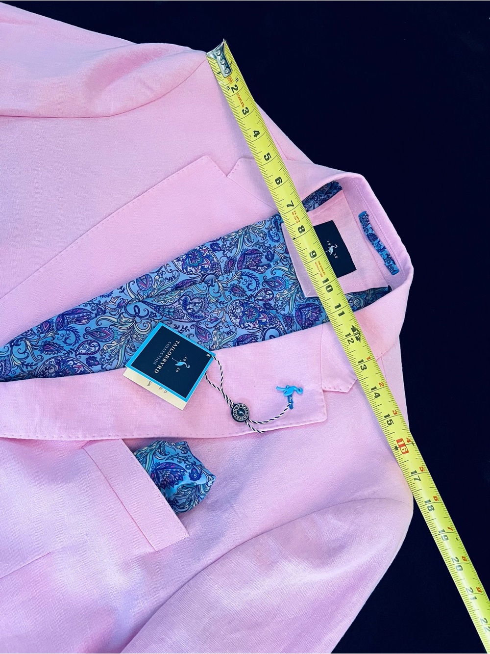 Linen blend TailorByrd Pink Blazer for Men - Picture 6 of 13